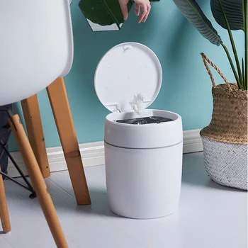 

High Quality Waterproof Trash Can Inner Pail Sorting Trash Can Press Cover Type Concise Cover Waste Paper Basket 1