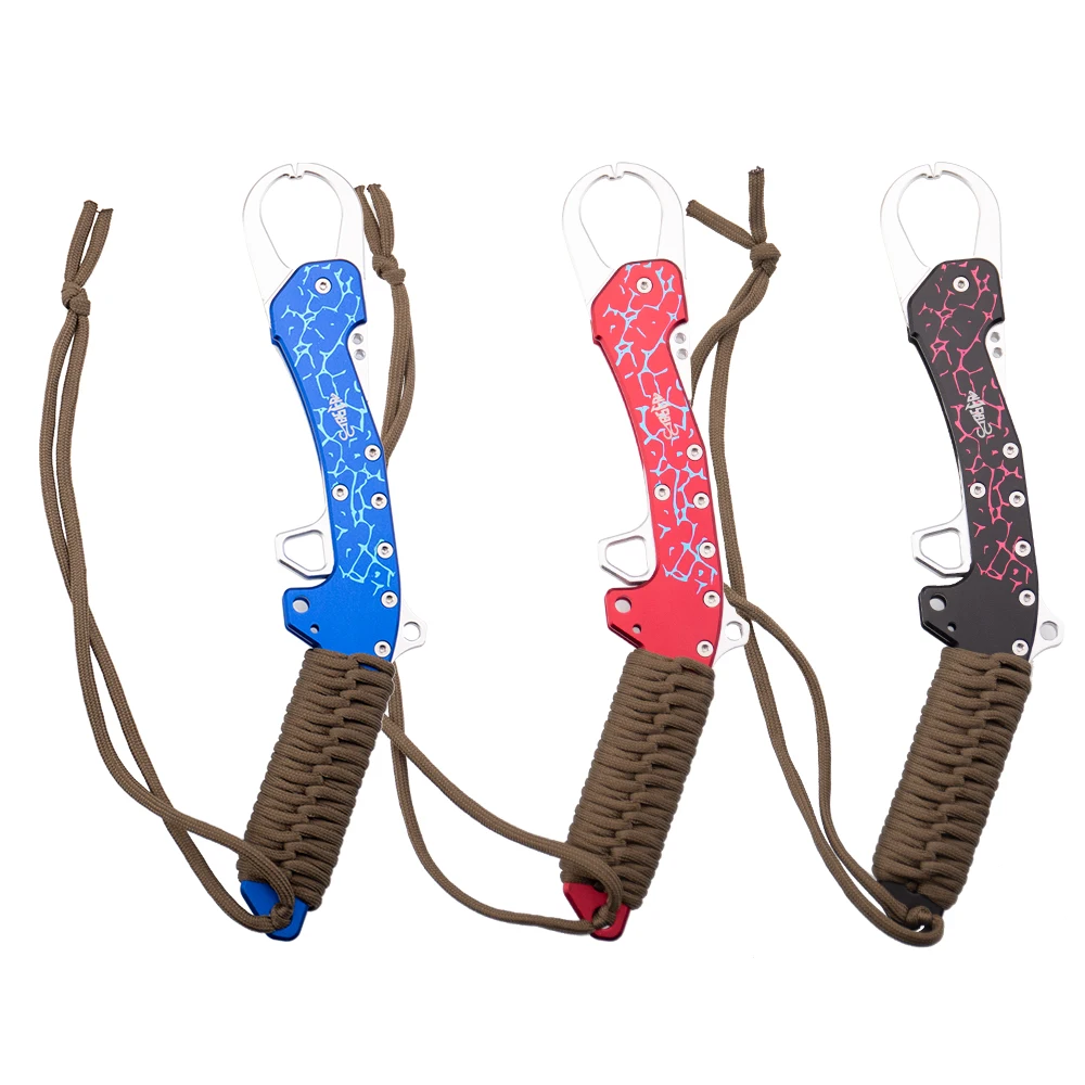 

Obsession Fishing Pliers Fishing Lip Gripper Stainless Steel Rope Fishing Gear Cut Line Hook Lure Bait Fish Grip Hook Remover