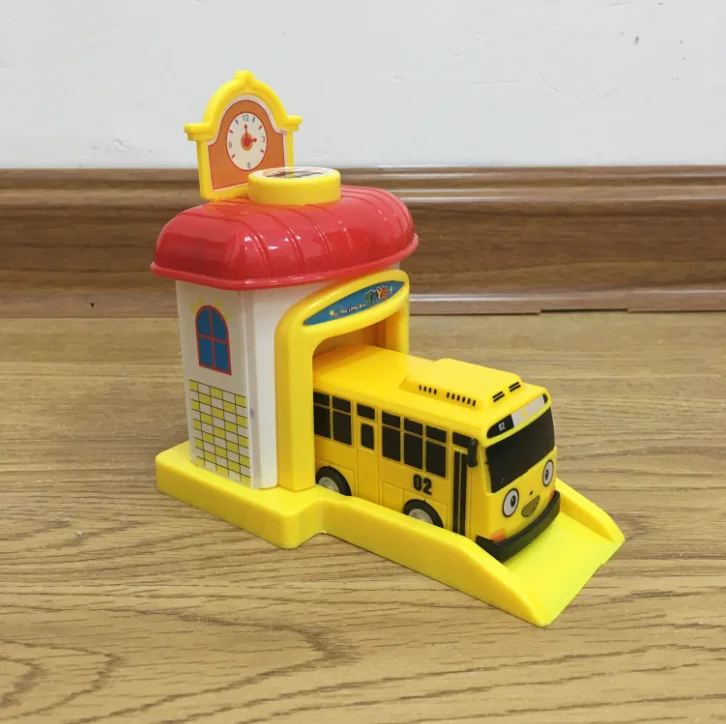 

South Korea Anime Tayo Bus Cute Ejection Set Hot Selling Tai Road Small Bus Anime Model Toy