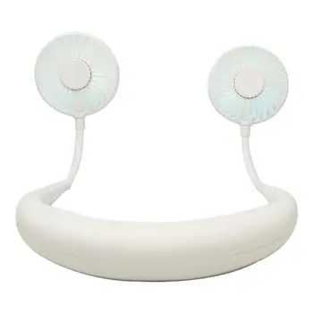 

Portable USB Rechargeable Dual Head Neck Hanging Fan Mini Air Cooler for Outdoor L41F
