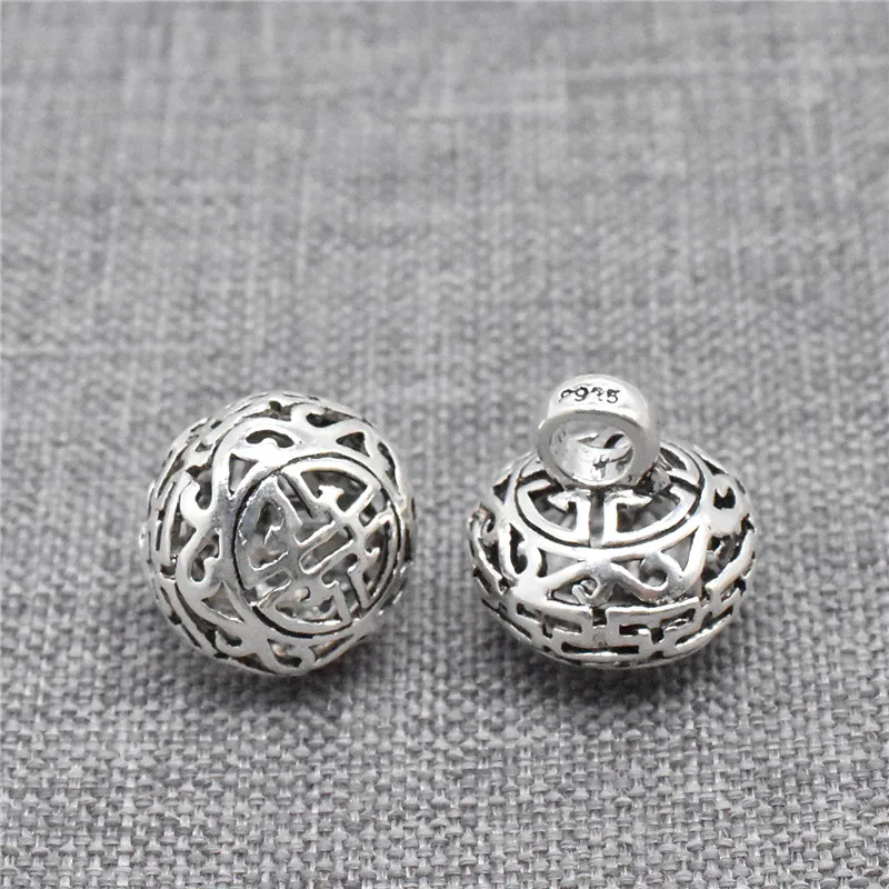 

5pcs of 925 Sterling Silver Filigree Happiness Charms for Bracelet Necklace