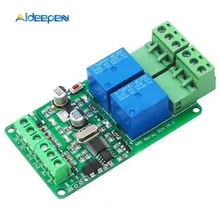 Modbus-rtu 2-way Relay Module Output 2 Input Channel Switch TTL / RS485 Communication Interface 12V 8 way digital quantity switch quantity remote i o input module acquisition relay isolation output module