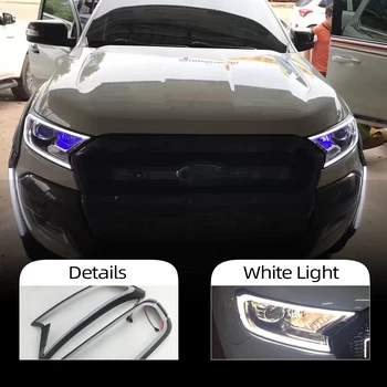 

CSCSNL 1Set Car LED For Ford Ranger/Everest Light Brow Car Light Headlamp Cover Refit Daytime Running Light 2015 2016 2017 2018