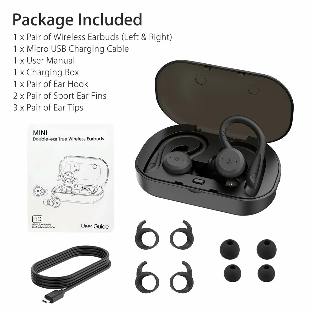 Mini True wireless Bluthtooth 5,0 спортивные наушники-вкладыши Hifi наушники гарнитуры FKU66
