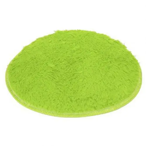 Grass Green 40 см круглый мягкий коралловый флисовый коврик для ванной комнаты, спальни, кухни, нескользящий коврик для пола, водопоглощающий коврик, домашний коврик для двери, 14 видов цветов - Цвет: Grass Green