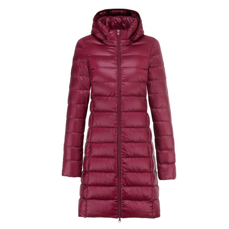 Hooded Long Jacket Female Overcoat Slim 