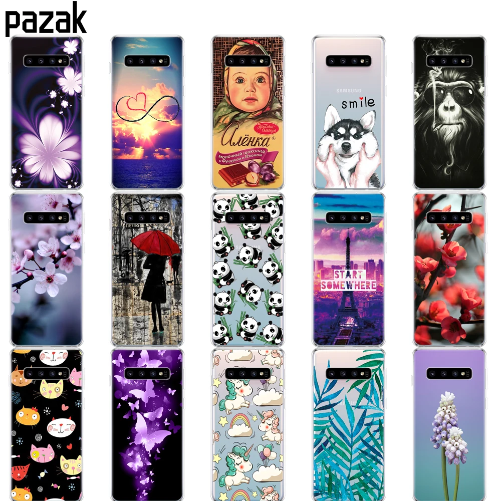 Per Samsung Galaxy S10 Custodia S10Plus Silicone Tpu Cover Phone S10 E Custodia Per Samsung S10 Plus G975F S 10 Sm-G973F Paraurti Coque