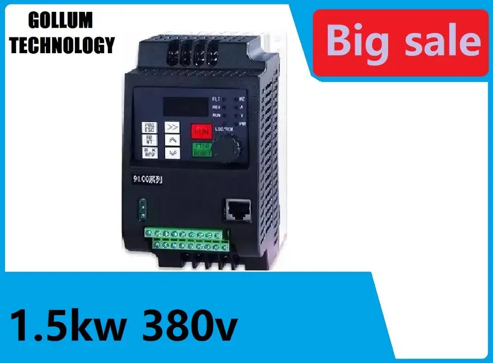 380V 1,5/2.2KW VFD AC Частотный привод Частотный преобразователь Преобразователь скорость Инвертер контроллера 3 фазы для двигателя с ЧПУ