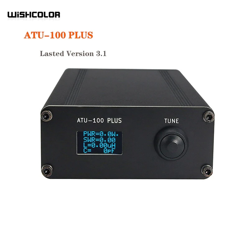 ATU-100 PLUS New Upgraded 100W Open Source Shortwave Automatic Antenna Tuner with Metal Shell Charger For 10W -100W Radio