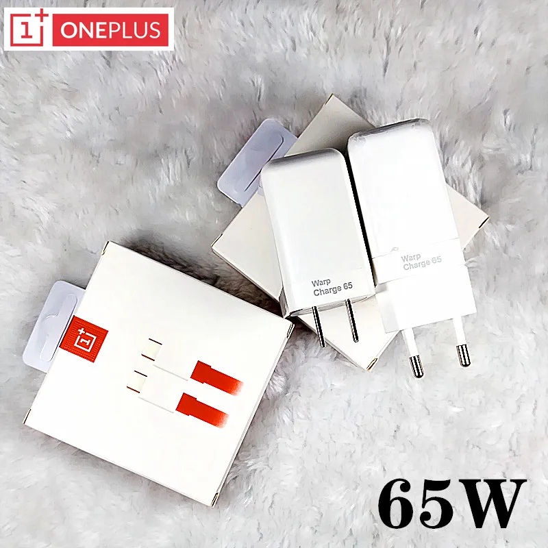 65 watt fast charger Oneplus 65w warp charger Fast charger EU/US Adapter Type C To type C Cable For OnePlus 9 Pro 9R 8T 8 Pro quick charge 2.0