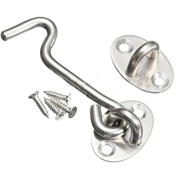 買取 ステンレス鋼キャビンフックとアイラッチロック小屋ゲートドアキャッチサイレントホルダーアクセサリー電源ツール