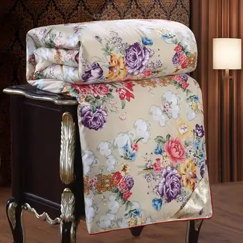 

LeRadore Floral Print Comforter For Summer Spring Fall Polyester Cover Quilt Blanket Duvet Filler 1500g2000g 3000g Free Shipping