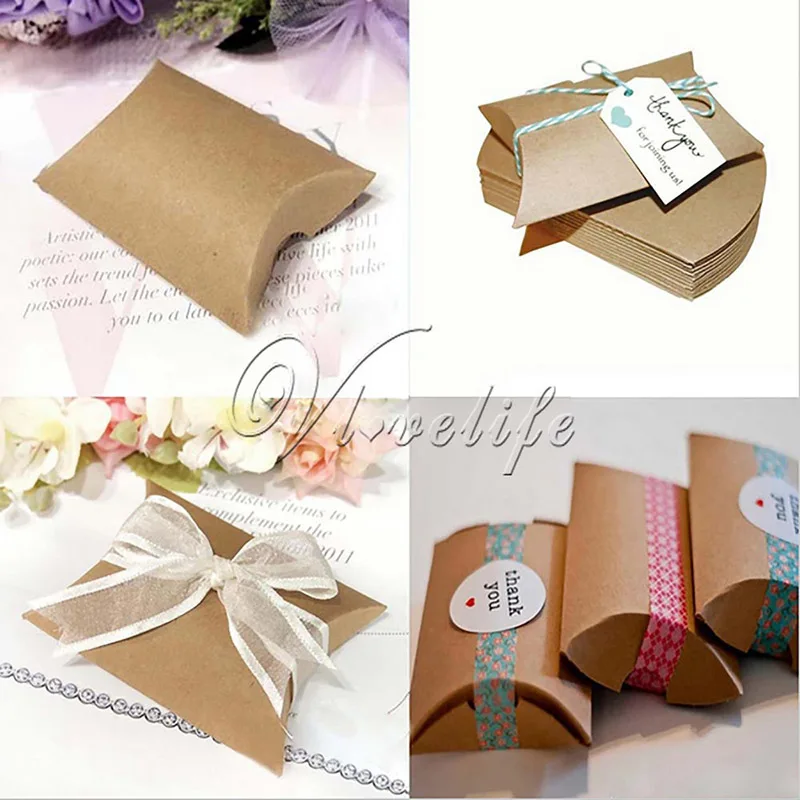 12 шт./лот милая Подарочная коробка для крафт бумаги свадебные вечерние коробки