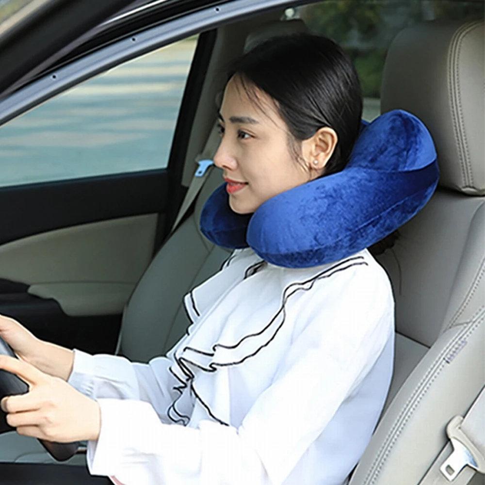Memory Foam подушка для шеи u-образные подушки для самолета поддержка шеи аксессуары для путешествий 4 цвета удобные подушки для сна дома