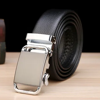

2020 High Quality cowhide Male Leather Belts for Men special letter Automatic Buckle Strap free shipping