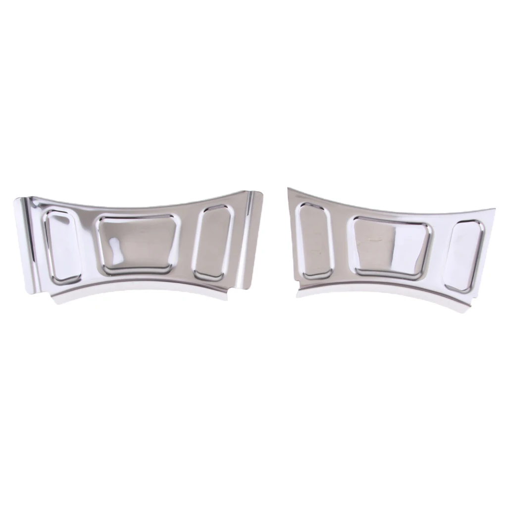 Пара серебряных металлических мотоциклетных трубок Crossbrace Чехол для Harley Touring Road Kings Trikes 1999-2013