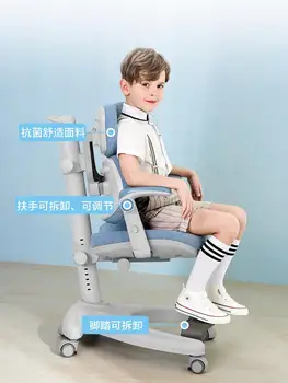

Child Learning Seat Primary School Student Chair Home Writing Backrest Stool Sitting Posture Correction Adjustment Lifting