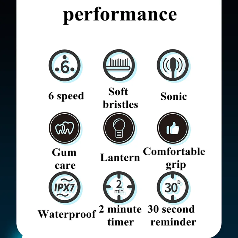 Electric Toothbrush Sonic Vibrator USB Rechargeable Waterproof Ultrasonic Tooth brush adult Teeth Whitening  best gift