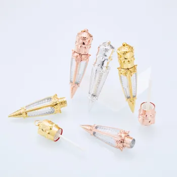 

1PC 5ml Rose Gold Crown Plastic Lip Gloss Tube Empty Cosmetic Wand Lipgloss Container Refillable Lipgloss Packaging