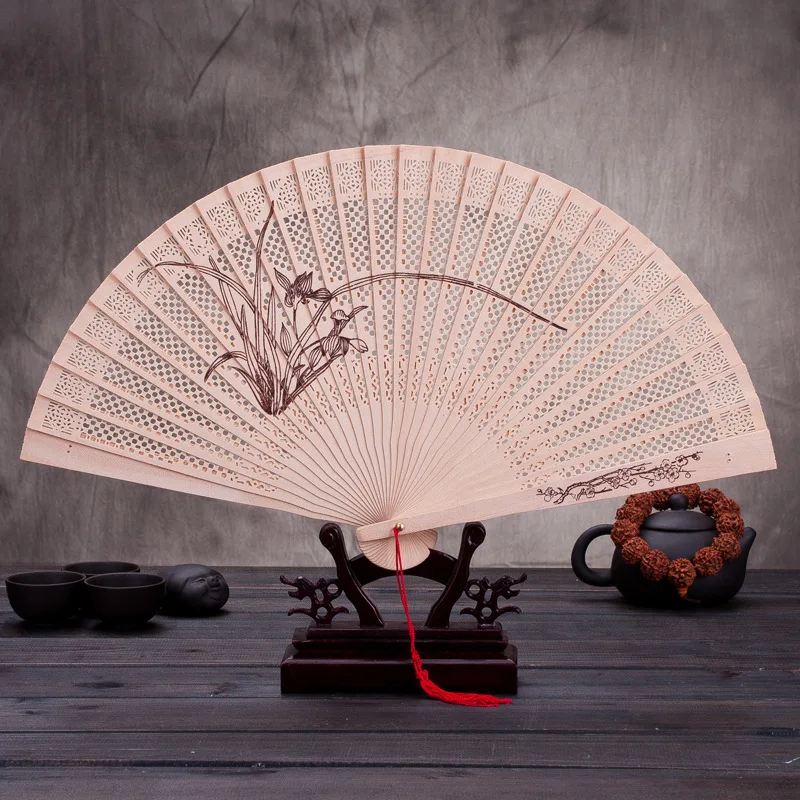 

Folding Fan Antique Dance Thyine wood diy craft hand fan decoration accessories wooden blanks wedding bride