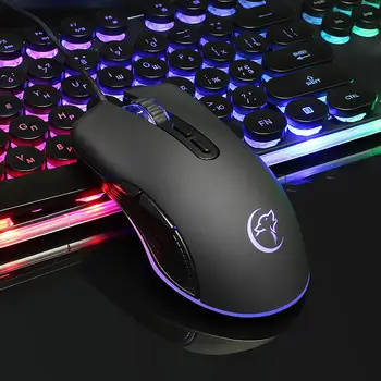 

4Colors Lighting Mouse Wired Gaming 4 Modes Adjustable Dpi Mouse for PC Laptop