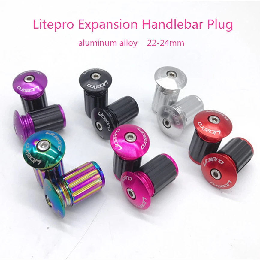 2pcs Bike Handlebar End Plug Colorful Aluminum Bicycle Handlebars Bar Grips End Plugs Bike Bar End Caps Bike Accessory for Mountain Bike Road Bicycle MTB