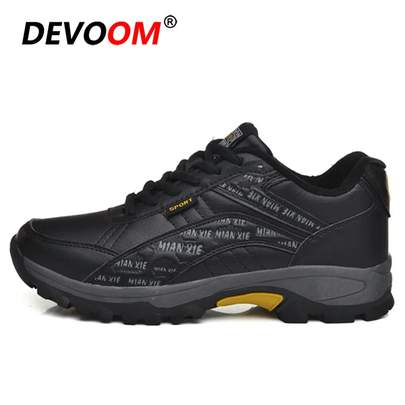 Зимние мужские уличные водонепроницаемые военные тактические походные треккинговые ботинки мужские кроссовки для альпинизма - Цвет: black yellow