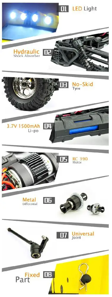MeterMall HBX 12891 1/12 4WD 2,4G водонепроницаемый гидравлический демпфер RC пустынный багги грузовик светодиодный светильник
