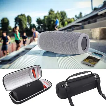 

Hard EVA Speaker Case With Strap Shoulder Bag for Charge 4 Bluetooth Speaker Extra Space for Cable Charger