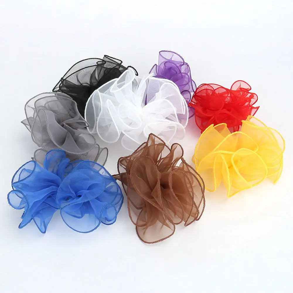 Women Sun Hat Elegant Flower Mesh Sunscreen Kentucky Derby Church Organza Purple