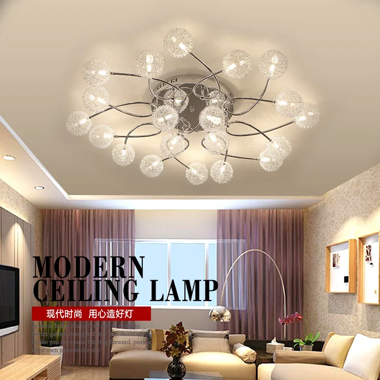 modern lutres LED lamp G4 Aluminum wire ceiling lights living room bedroom home Lighting remote control lustre | Лампы и освещение
