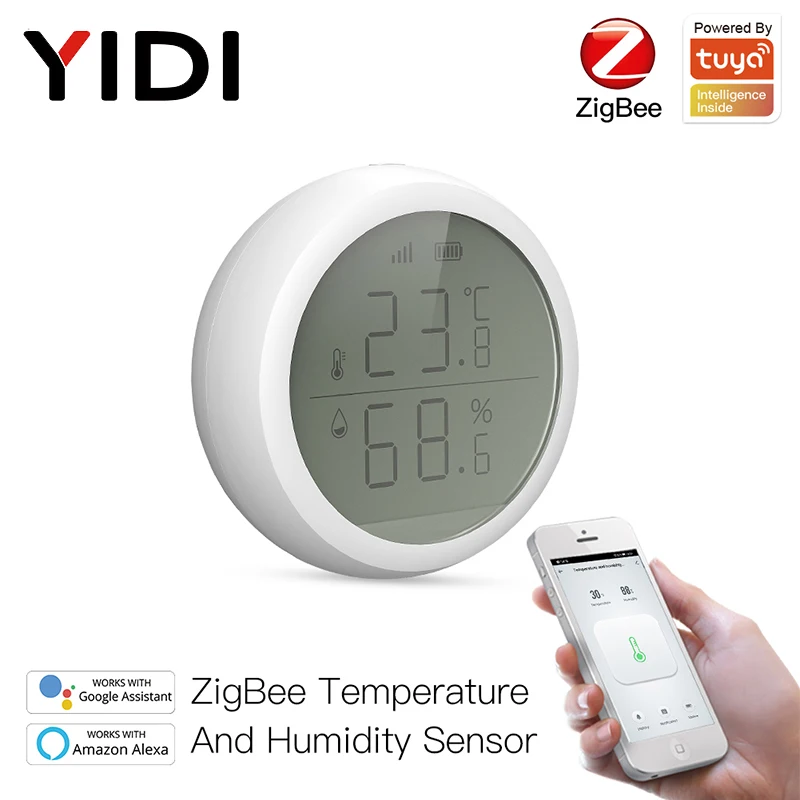 Hot Sale Smart-Temperature-Humidity-Sensor Smart-Life-App Battery-Powered Work Tuya Zigbee Alexa 1gNWbOmMkGa