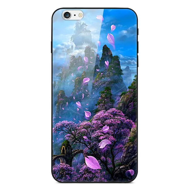 Чехол для iPhone 5, 6s, 6 Plus, 7, 8 Plus, чехол, окрашенный жесткий чехол из закаленного стекла для телефона, задняя крышка для Apple iPhone X, XR, XS, Max, чехол, сумка - Цвет: 8