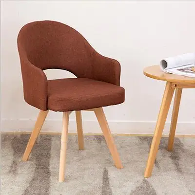 Нордический обеденный стул из цельного дерева, домашний современный минималистичный одноместный диван для взрослых, компьютерный стул с спинкой, офисный стул для кафе - Цвет: C