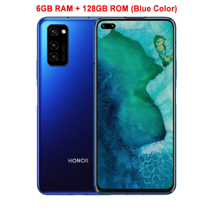 Blue 6GB 128GB Мобильный телефон Honor V30 5G, 6,57 дюймов, 6 ГБ+ 128 ГБ, четыре ядра, 7 нм, Android 10 AI, тройная камера, 40 Вт, SuperCharge Samrtphone - Цвет: Blue 6GB 128GB