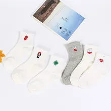 Модные художественные женские носки в стиле хараджуку, хипстерские Носки с рисунком кактуса, забавные хлопковые короткие носки, женские оригинальные