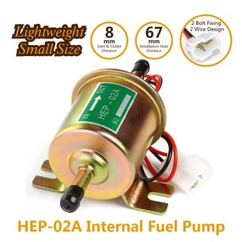 

CarBole 12v Universal Diesel Gasoline Petrol Electric Fuel Pump Hep-02a Low Pressure for All 12 Volt Cars , Trucks , Boats