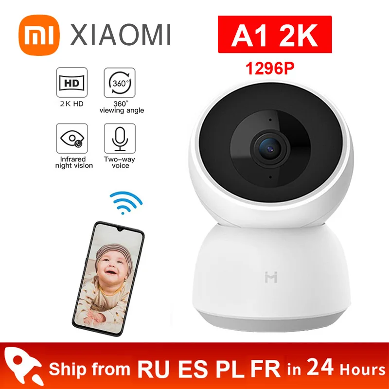 Buy Xiaomi mi Smart Home Camera 2K 1296P 1080P HD 360 Angle Home Security Video PTZ IP Camera Wifi Two Way Audio Baby Monitor Cam