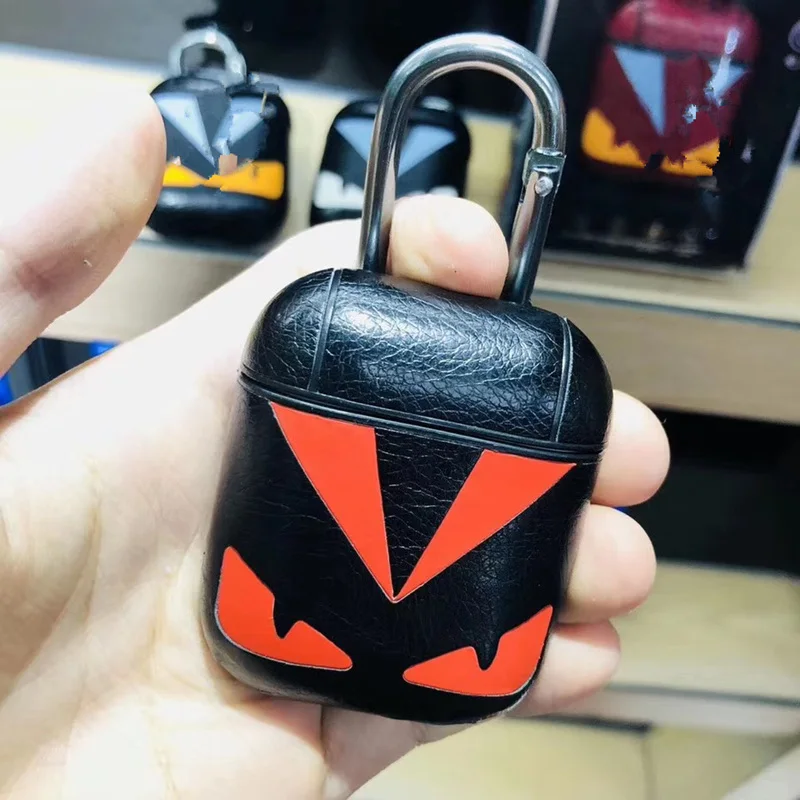Роскошный брендовый кожаный чехол Devil Eyes для Airpods, защитная Беспроводная bluetooth-гарнитура, аксессуары, коробка для зарядки, сумка для наушников