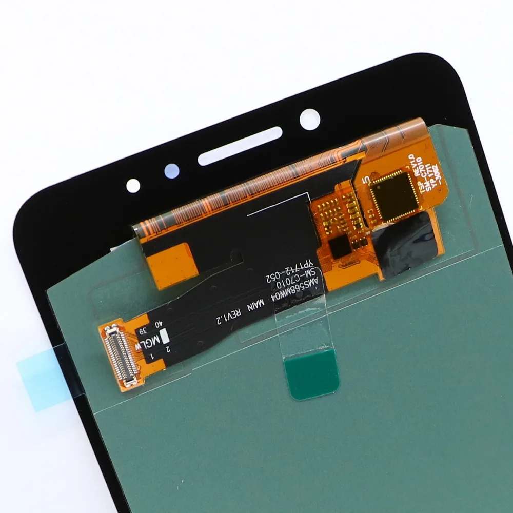 Супер AMOLED ЖК-дисплей для samsung Galaxy C7Pro C7010 C7010F ЖК-дисплей сенсорный экран дигитайзер Замена с регулировкой яркости