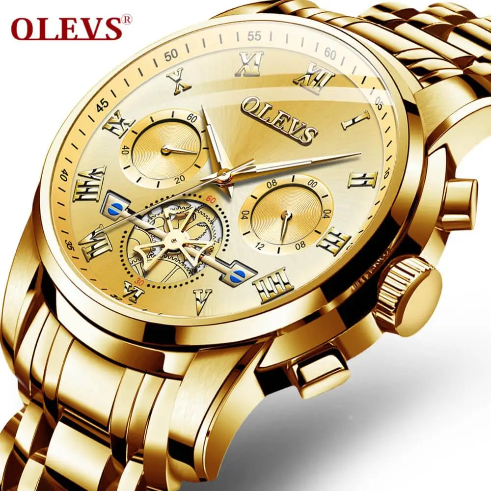 OLEVS Reloj Hombre мужские повседневные спортивные часы брендовые Роскошные военные