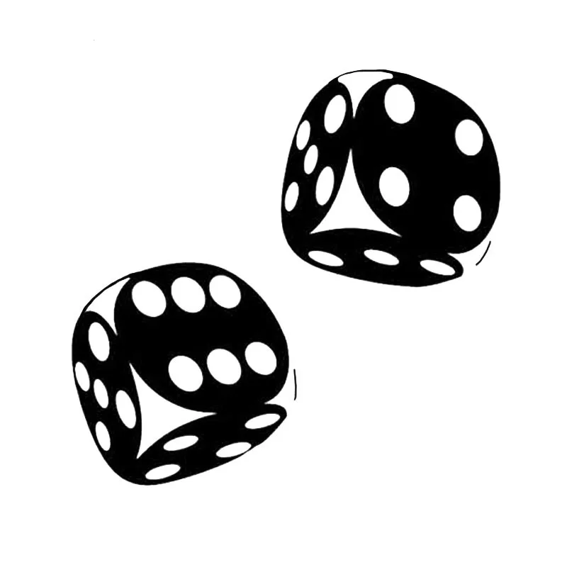 

Lovely Car Sticker Casino Poker Dice Vinyl Decals Waterproof Window Anti-UV Car Accessories PVC 16cm X 11cm