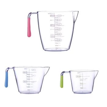 

3 Cup Handle Water Milk Egg Scale Measuring Cup Mug Measurement Tool - Transparent Cup