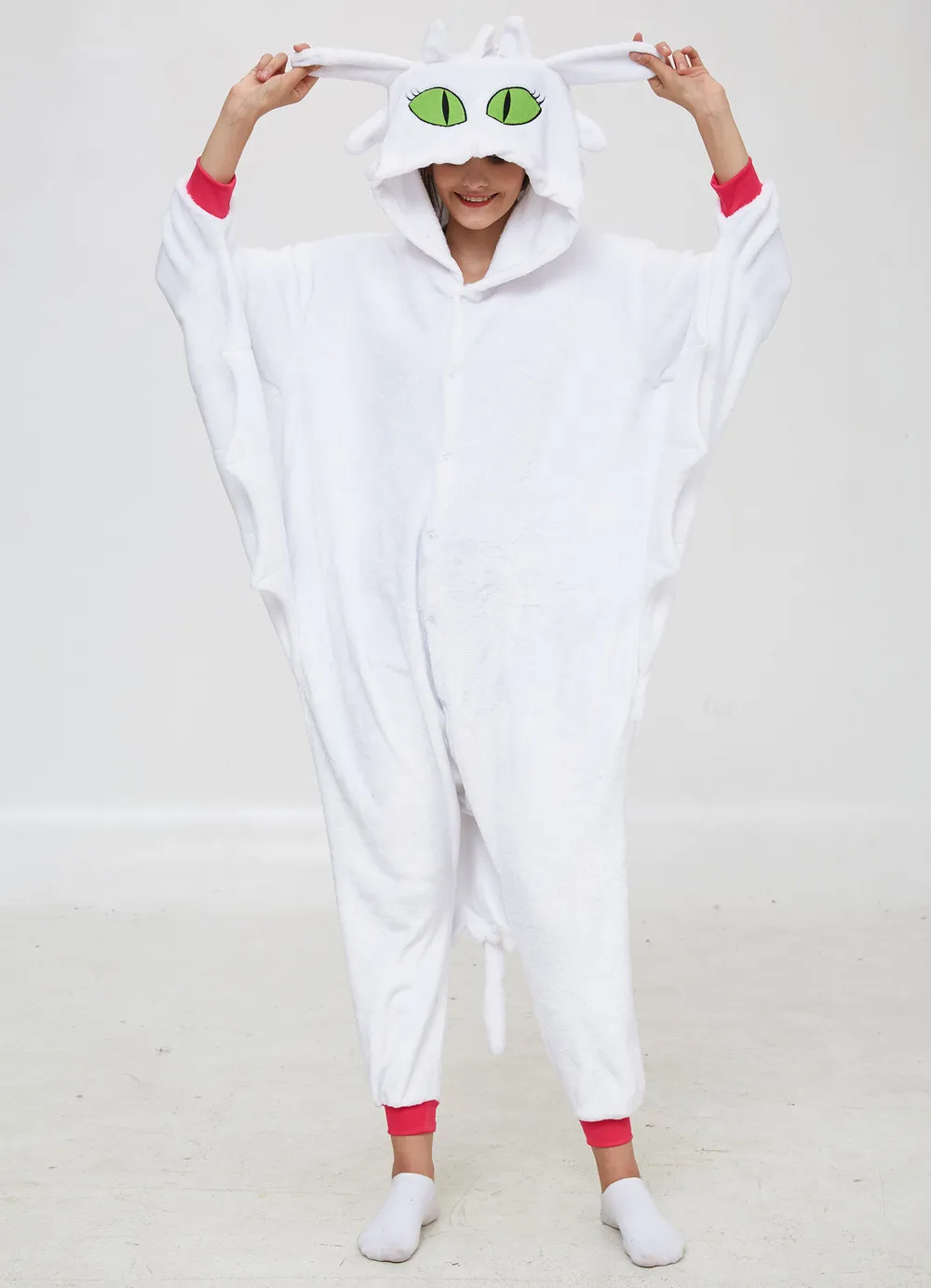 White Toothless Kigurumi Stitch Onesie How to Train Your