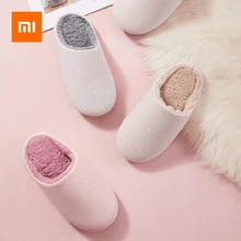 Новинка года; мужские и женские тапочки Xiaomi; мягкая зимняя домашняя обувь с подкладкой из кораллового флиса; теплые домашние тапочки с нескользящей подошвой