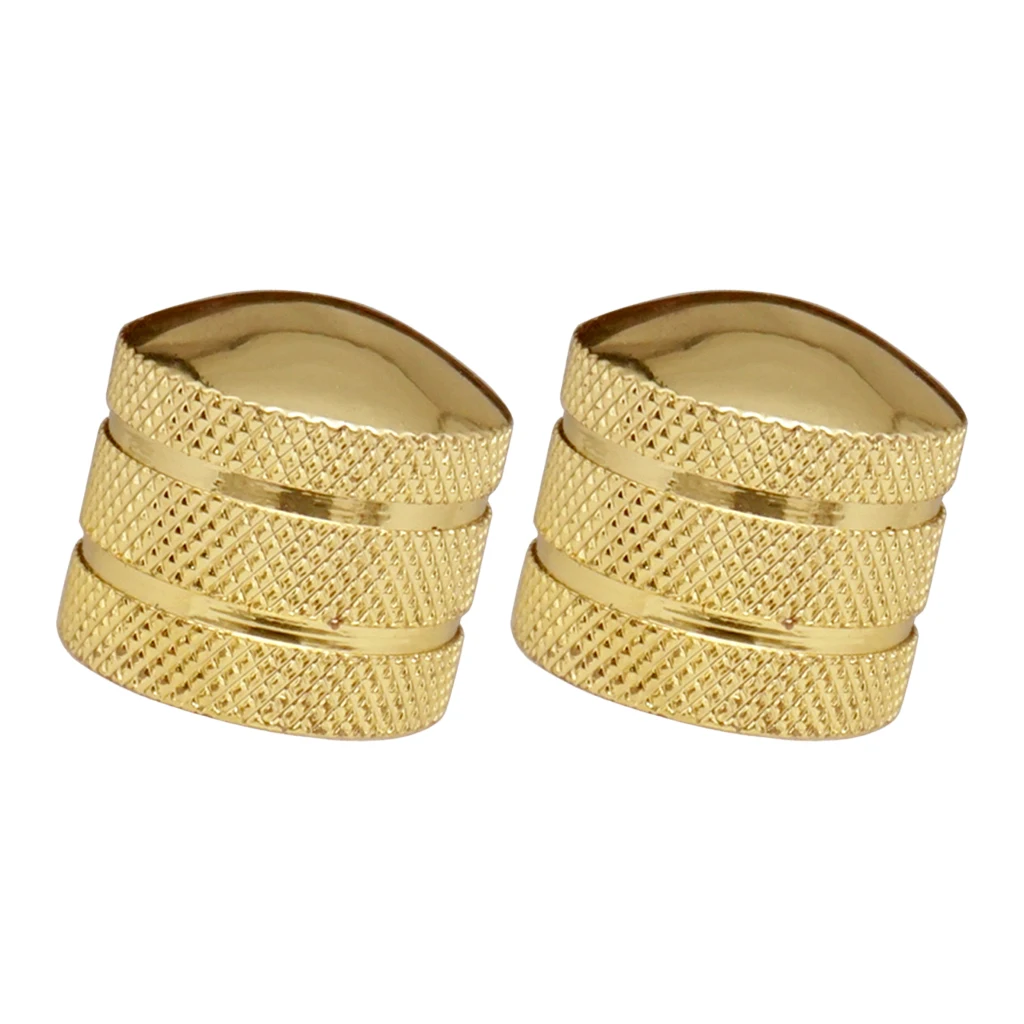 Heavy Duty Golden Volume Tone Control Metal Knob For Guitar Bass Pack Of 2