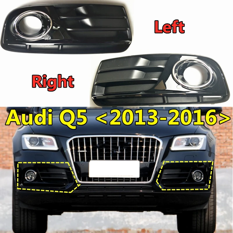 

Fog Lamp Cover Facelift Car Front Lower Bumper Fog Light Grilles Audi- Q5 2013 2014 2015 2016 ABS Replacement Racing Grills