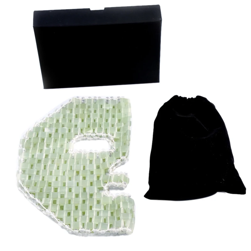 

Portable Skin Care Effective Reusable Facial Jade Mask Cooling Rehabilitation Spa Quartz Sleep Lasting Soothing