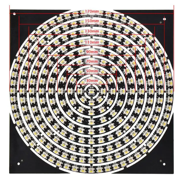 [Seven Neon]DC5V 1 8 12 16 24 32 40 48 60 93 241 битный светодиодный светильник s WS2812B SK6812 RGBW RGBWW SMD 5050