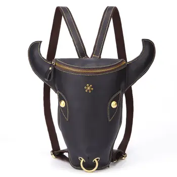 

Fashionable and personalized first layer cow leather men's backpack